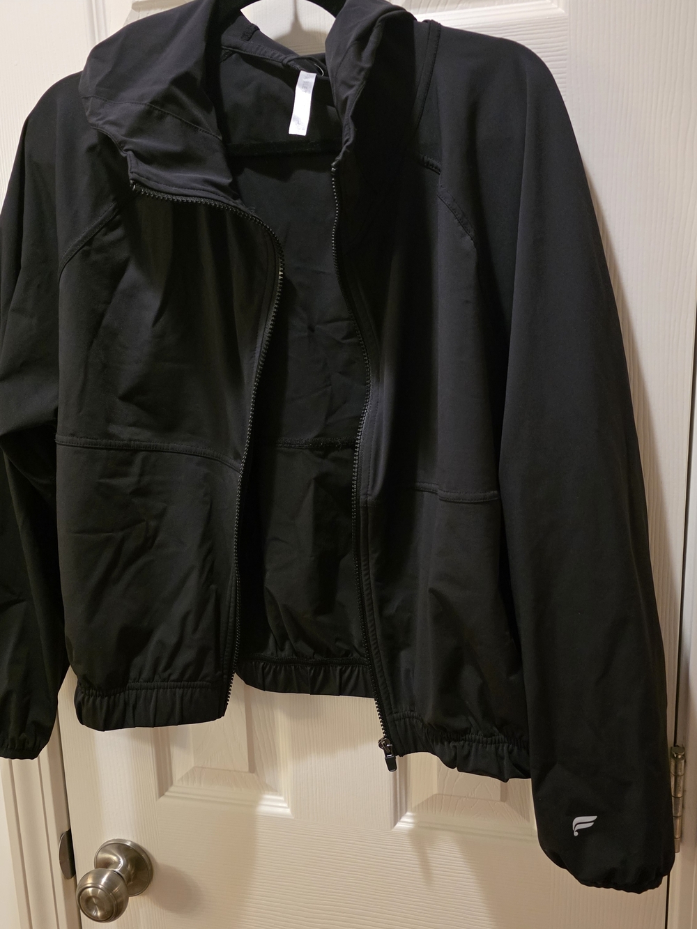 Fabletics Women's Black Hooded Windbreaker Jacket
